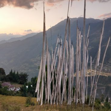 Blick auf Rangshikar Ostbhutan