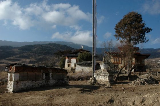 das kleine Gaden Kloster in Ura Bhutan
