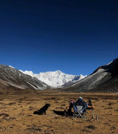 Blick auf den Gangkhar Puensum Bhutan