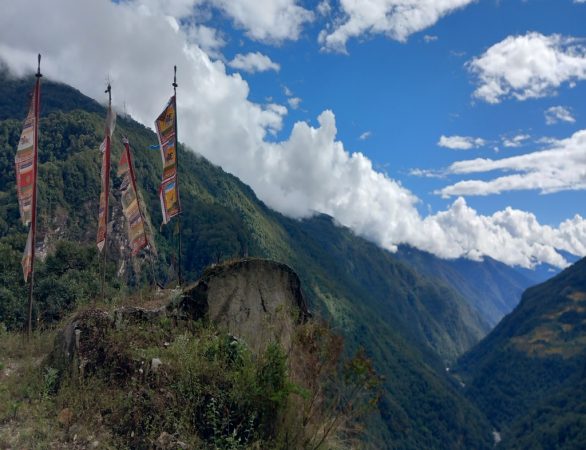 Landschaftsszenerie bei Trashiyangtse Ostbhutan